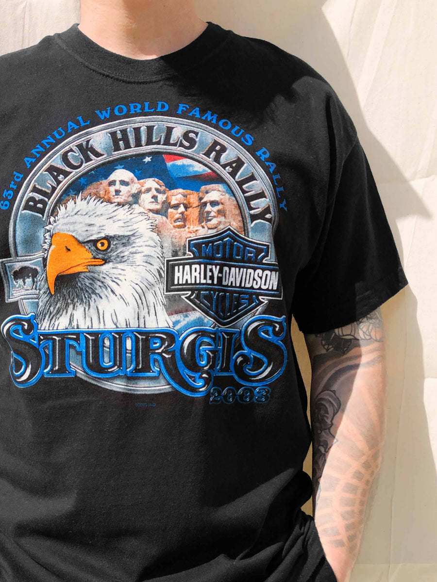 Hanes, Shirts, 205 Sturgis Motorcycle Rally Blue Tie Dyed T Shirt Large  Black Hills