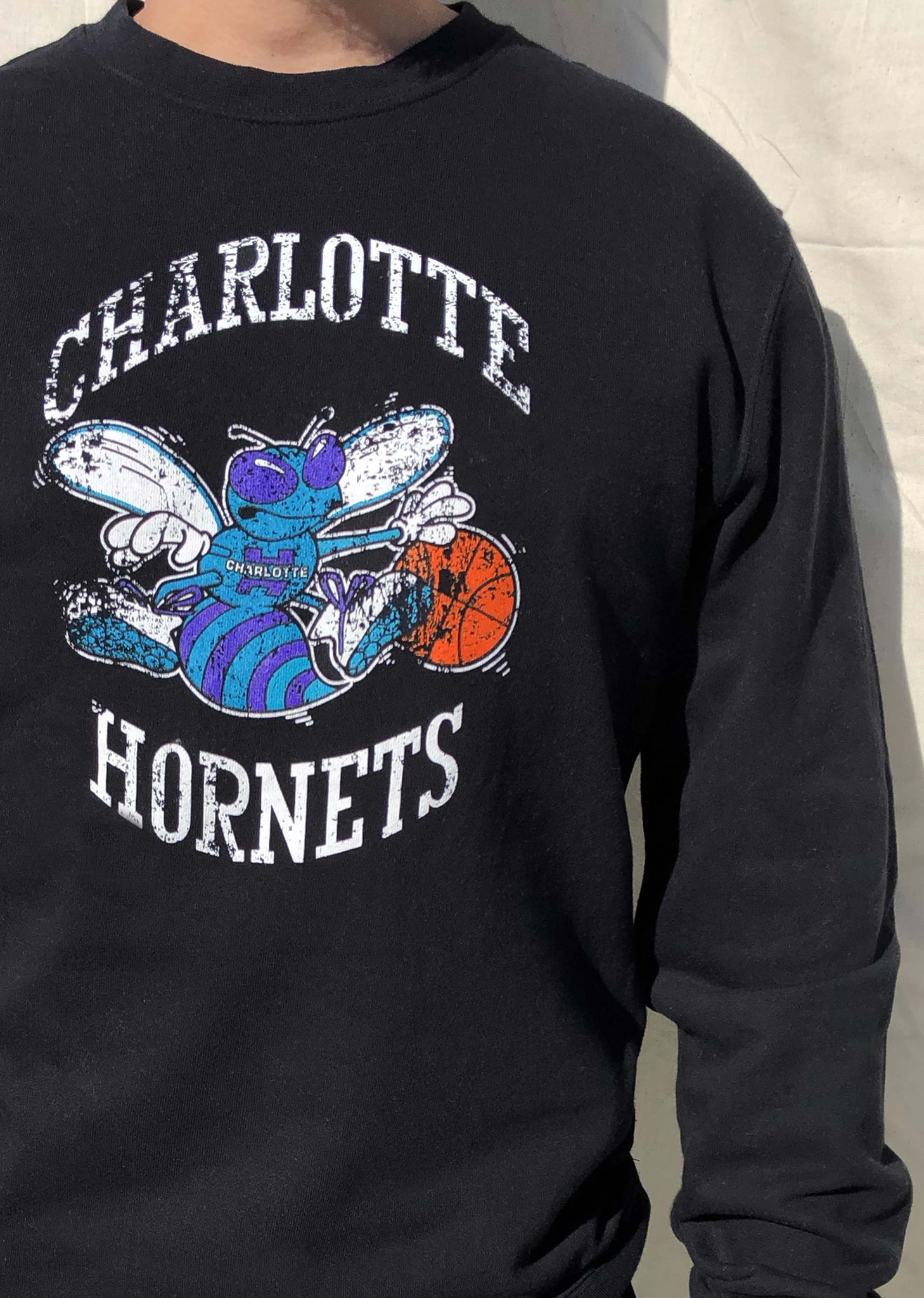 VINTAGE NBA CHARLOTTE HORNETS TEE SHIRT SIZE XL MADE IN USA