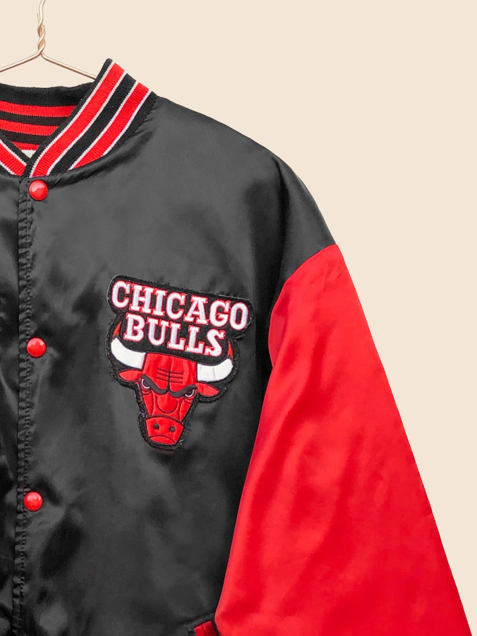 RARE NBA 80's Chicago Bulls Michael Jordan 23 Varsity Jacket Black 