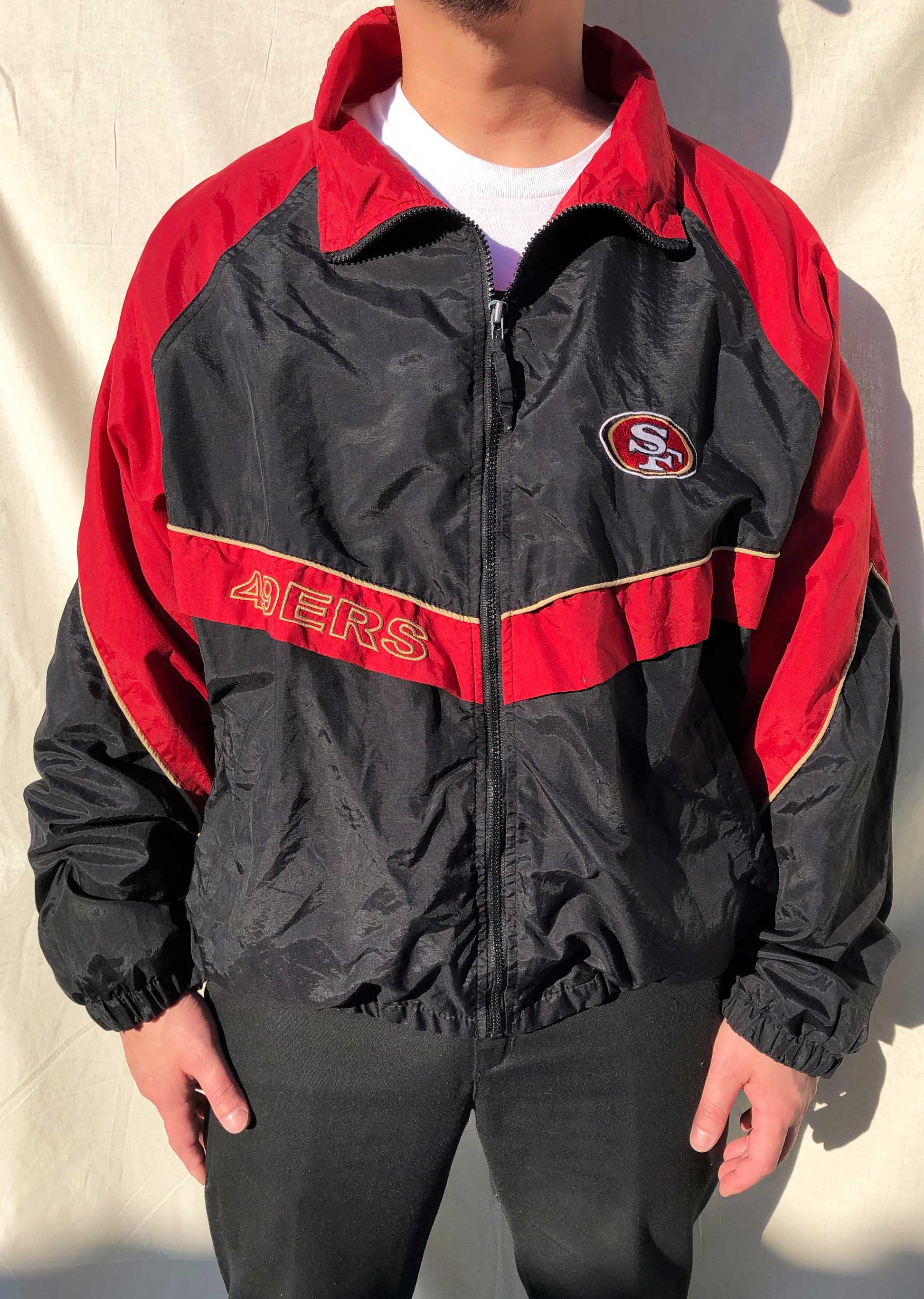Layering with 49ers Windbreaker