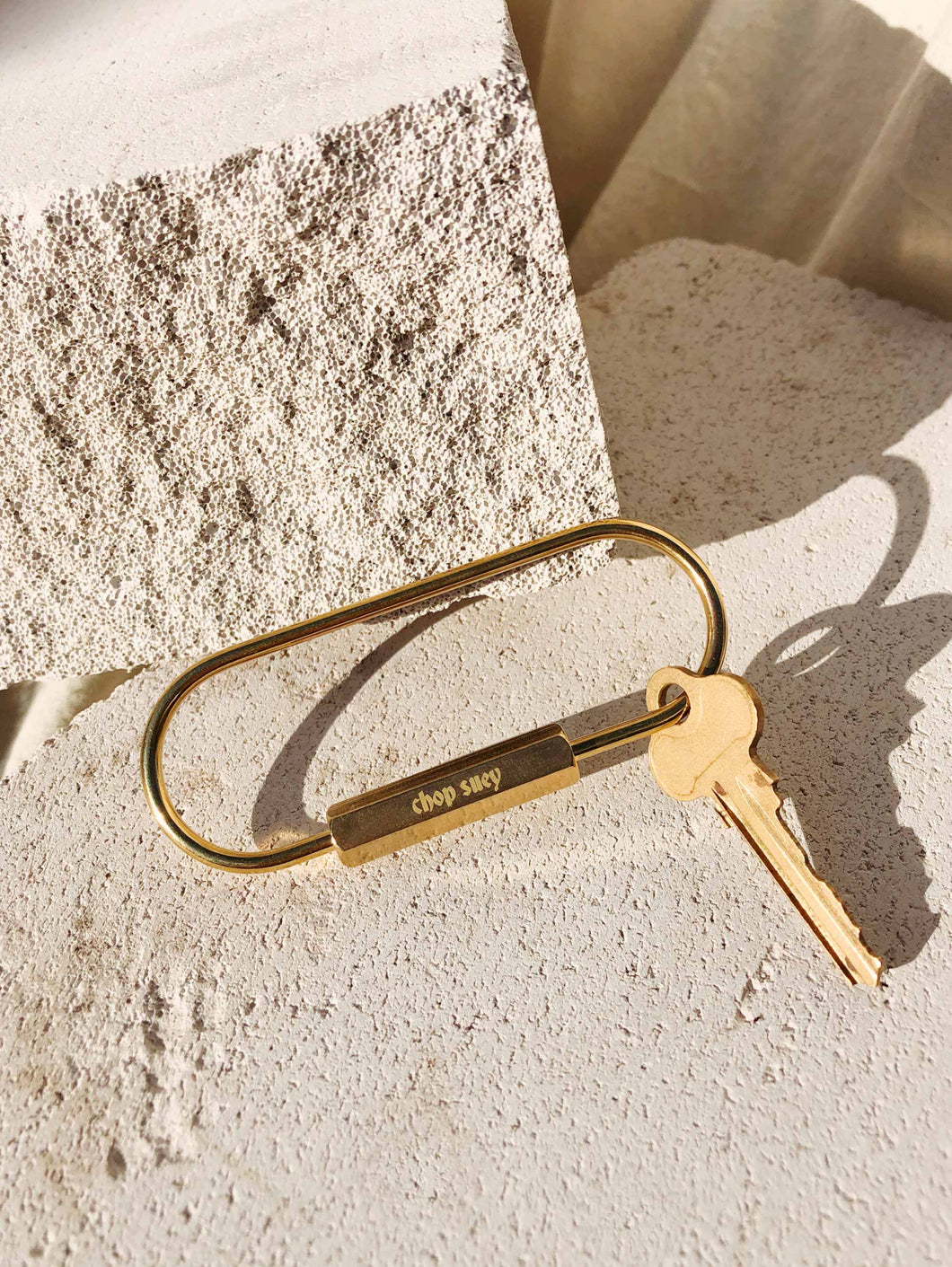 Signature Chop Suey Keyring Brass