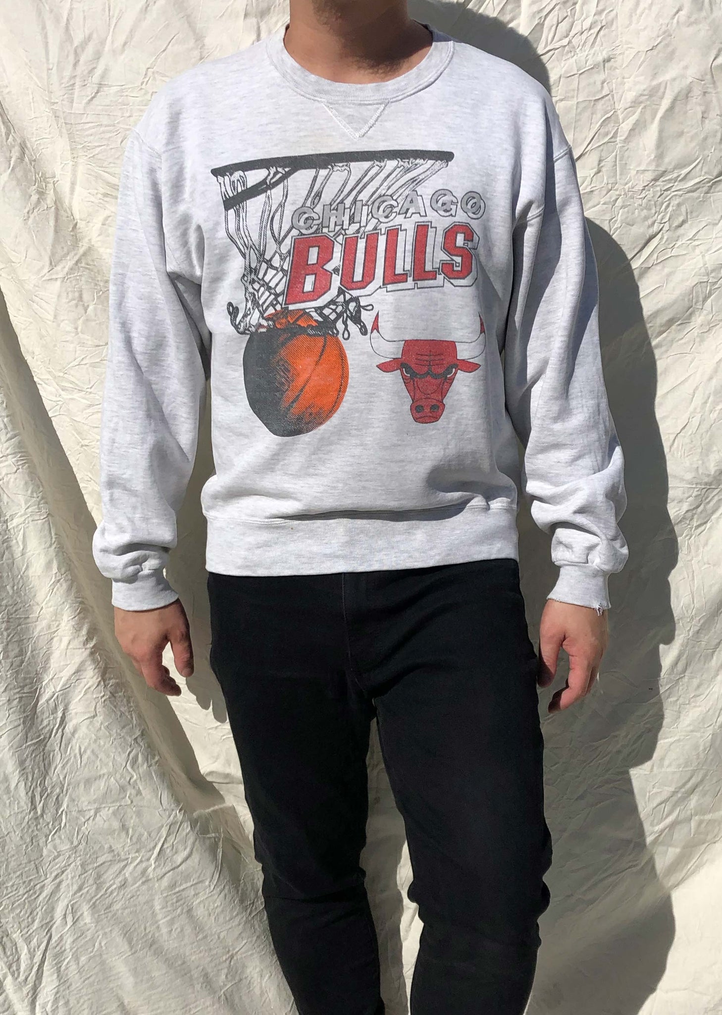 Vintage NBA Chicago Bulls Sweatshirt Size Large Made in USA