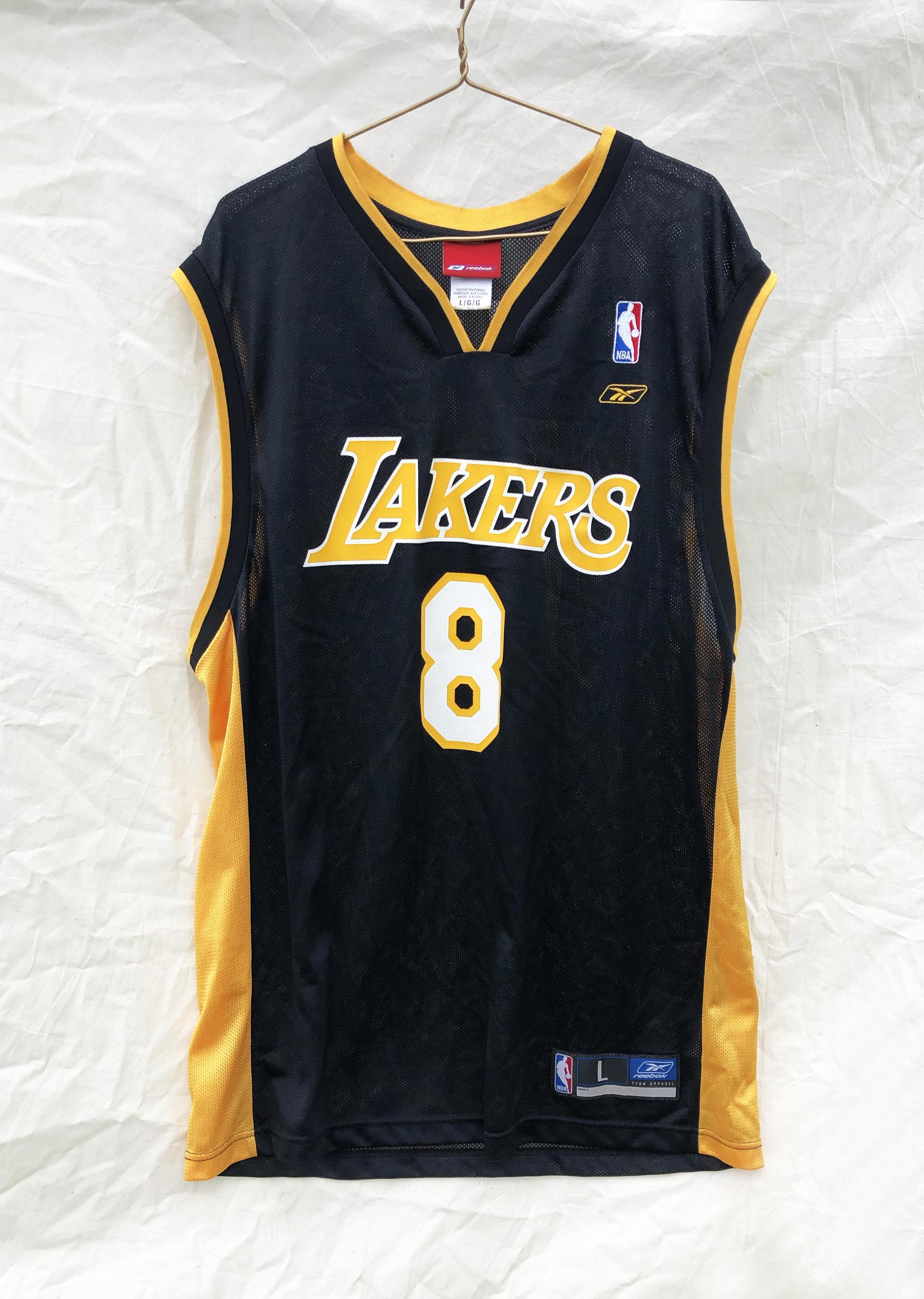 Champion Kobe Bryant 8 Los Angeles LA Lakers NBA Authentic Reebok Jersey  Size 48